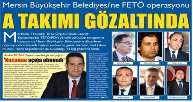 Mersin Büyükşehir'in A takımı gözaltında