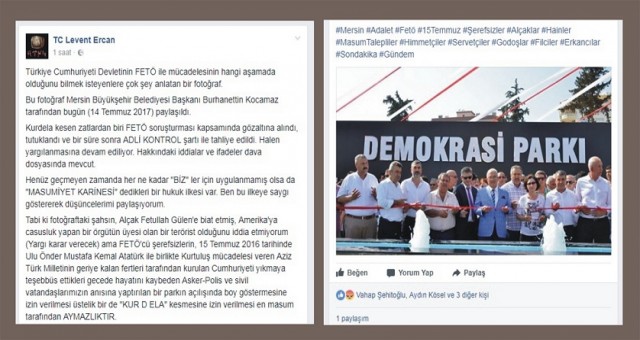 Demokrasi parkı açılışına bir tepki de Gelegen'den