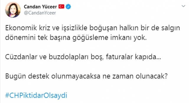 Candan Yüceer: Cüzdanlar ve buzdolapları boş, faturalar kapıda...