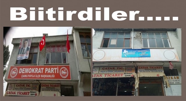 DEMOKRAT PARTİDE ÇAMLIYAYLA İLÇESİ DE KAPANDI