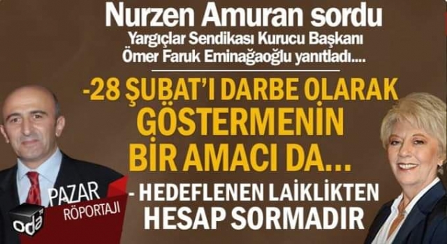 ÖMER FARUK EMİNAĞAOĞLU, BU SÖYLEYŞİDE ÖNEMLİ TESPİTLERDE BULUNMUŞ