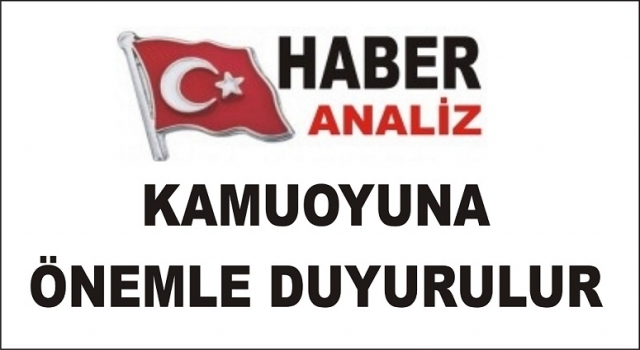 HABERANALİZ'DEN SİZLERE...