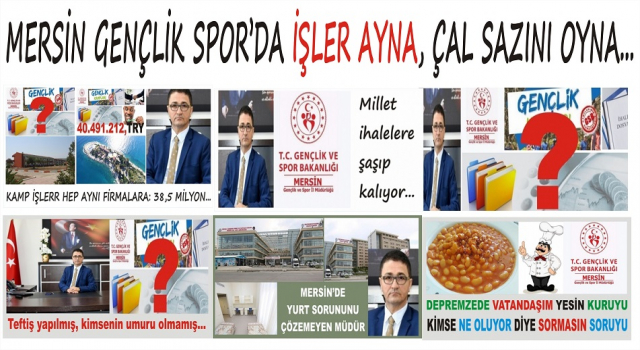 MERSİN GENÇLİK SPOR’DA İŞLER AYNA, ÇAL SAZINI OYNA...