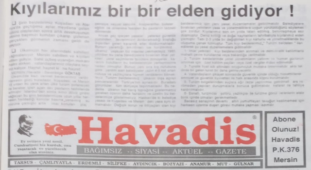 BİZ KIYILARI DİLE GETİRKEN SIRTÜSTÜ YATANLAR ŞİMDİ KONUŞAMAZLAR!