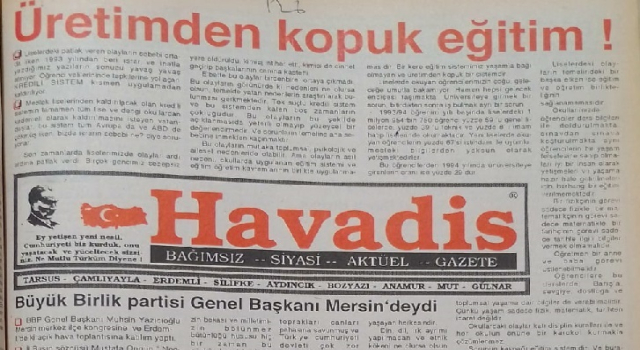 MUSTAFA GÖKTAŞ YAZDI: ÜRETİMDEN KOPUK EĞİTİM