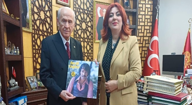 SEVİLEN POLİS MÜDÜRÜ BİLGE LİDER BAHÇELİ'NİN MAKAMINDA