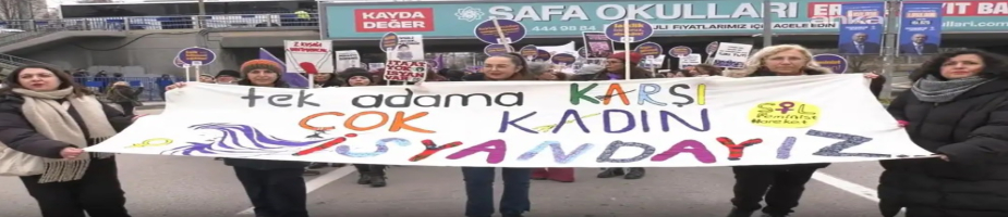 Kadınlar erkek şiddetine karşı Ankara'da sokağa çıktı