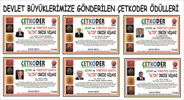 ÇETKODER’İN ULUSLARARASI ALTIN ORKİDE NİŞANLARI SAHİPLERİNE BUGÜN ULAŞTI