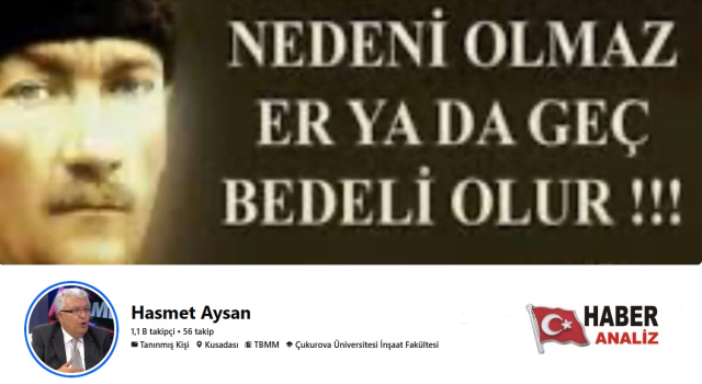 DOĞRULUK VE DÜRÜSTLÜK TİMSALİ HALDUN HAŞMET AYSAN'A AHLAKSIZ SALDIRILAR