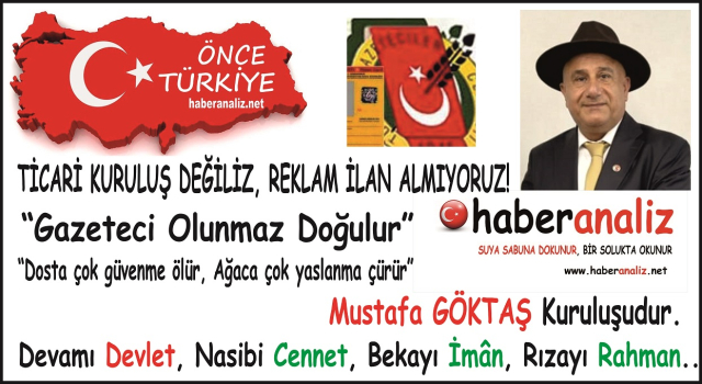 HABERANALİZ.NET TİCARİ KURULUŞ DEĞİLDİR