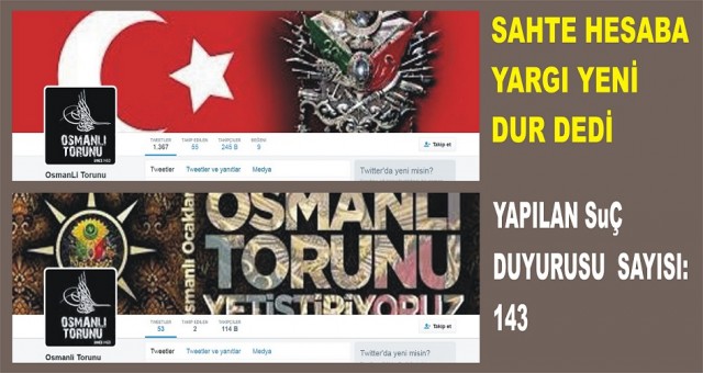 Mahkeme SAHTE hesaba ikinci kez dur dedi!