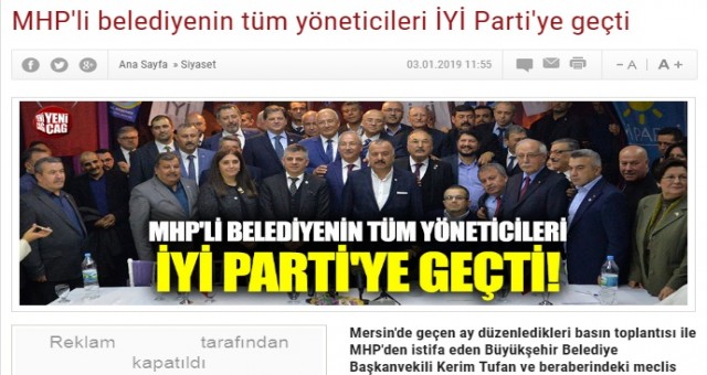 MHP'li belediyenin tüm yöneticileri İYİ Parti'ye geçti