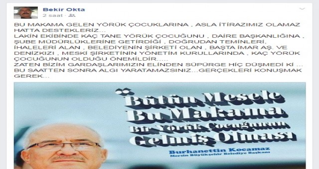 KOCAMAZ'A SORDU: KAÇ YÖRÜK'E İŞ VE AŞ VERDİN, MAKAMA GETİRDİN?
