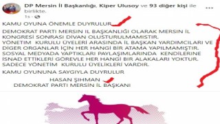 MERSİN DEMOKRAT PARTİ KAMUOYUNU BEZDİRDİ : BÖYLE TEŞKİLAT MI OLUR?!