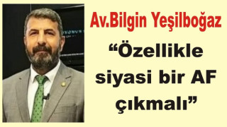 MERSİN E.BARO BAŞKANI YEŞİLBOĞAZ AF KONUSUNDA FİKRİNİ SÖYLEDİ