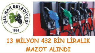 Gülnar Belediyesine 400 bin litre mazot alındı!