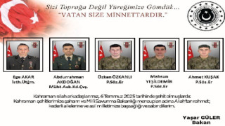ŞEHİTLERİMİZE ALLAHTAN RAHMET DİLİYORUZ