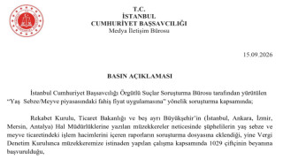 İSTANBUL BAŞSAVCILIĞI AÇIKLADI: İSTANBUL- ANTALYA - MERSİN - ANKARA - İZMİR'DE EŞ ZAMANLI GÖZALTILAR VAR