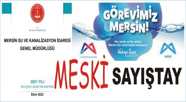 MERSİN BÜYÜKŞEHİR BELEDİYESİNE BAĞLI MESKİ’DE, SAYIŞTAY’A TAKILDI